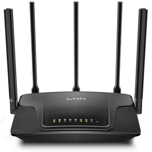 LNN Wi-Fi 6 Router, 3000Mbps Dual Band Wireless Gigabit Routers for Gaming, 20+ Devices Support with OFDMA, 2000 Sq.Ft Coverage, FCC Certified