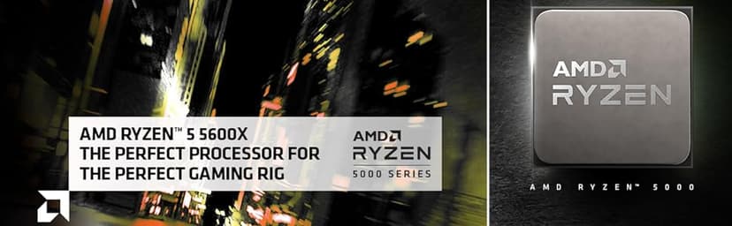 AMD Ryzen 5 5600X 6-core, 12-thread unlocked desktop processor with Wraith Stealth cooler