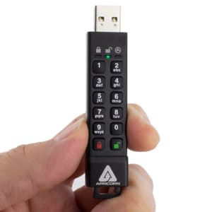 Apricorn 16GB Aegis Secure Key 3Z 256-bit AES XTS Hardware Encrypted FIPS 140-2 Level 3 Validated Secure USB 3.0 Flash Drive (ASK3Z-16GB), Black