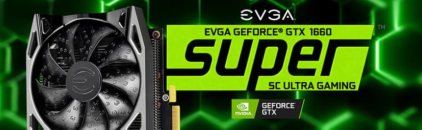 EVGA 06G-P4-1068-KR GeForce GTX 1660 Super Sc Ultra Gaming, 6GB GDDR6, Dual Fan, Metal Backplate