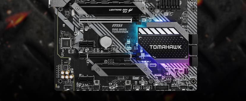 MSI MAG B550 TOMAHAWK Gaming Motherboard (AMD AM4, DDR4, PCIe 4.0, SATA 6Gb/s, M.2, USB 3.2 Gen 2, HDMI/DP, ATX, AMD Ryzen 5000 Series processors)