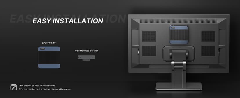 Mini Gaming PC M4, Dual 2.5G LAN Ryzen 7 7840HS Desktop Computers, 32GB DDR5 1TB PCIe4.0 NVMe SSD, Radeon 780M Graphics,Quad Display, Oculink/USB 4.0/HDMI/DP, Wi-Fi 6/ BT5.2