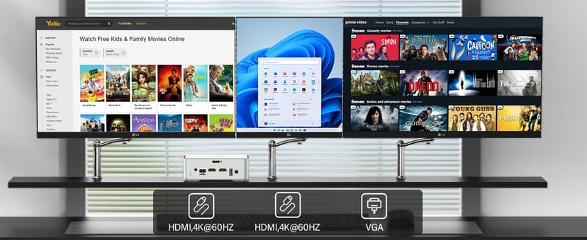 KAMRUI GK3Plus Mini PC, 16GB RAM 512GB M.2 SSD Mini Computers,12th Gen Alder Lake N95 (up to 3.4GHz) Micro PC, 2.5''SSD, Gigabit Ethernet,4K UHD,WiFi,BT,VESA/Home/Business Small pc