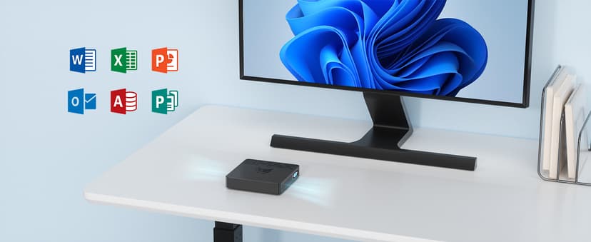 Bmax Mini PC B1 Pro Intel Gemini Lake N4000 (Up to 2.6GHz), 8GB LPDDR4 128GB eMMC Support M.2 SSD Expansion (512GB/2TB), 4K Dual Display 2.4G/5G WiFi & BT4.2 Mini Desktop Computer for Home/Office