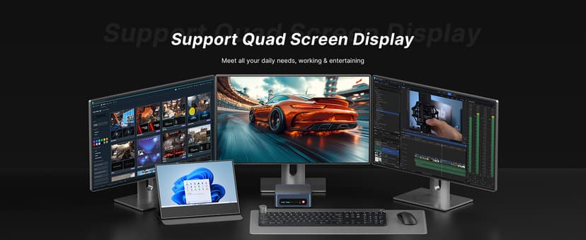 M4 Oculink Mini PC Ryzen 7 7840HS, Radeon 780M GPU, 11 Pro-OS Gaming Desktop Computers, 32GB DDR5 RAM, 1TB PCIe 4.0 NVMe 2280 SSD, Wi-Fi6, BT 5.2, Oculink Mini Computers