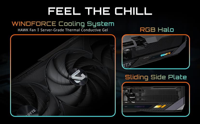 GIGABYTE GeForce RTX 5080 Gaming OC 16G Graphics Card, WINDFORCE Cooling System, 16GB 256-bit GDDR7, GV-N5080GAMING OC-16GD Video Card