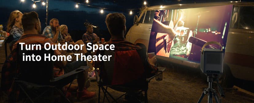 WEMAX Dice Outdoor Portable Projector, 3 Hours Battery, 700 ANSI Lumens Native 1080p, 4K Mini Movie Projector, Mobile Theater, WiFi Bluetooth HDMI USB, Dolby Audio DTS-HD, Auto Focus, Auto Keystone