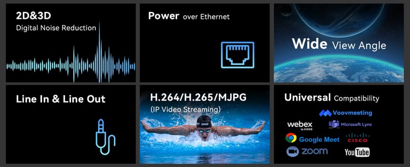 Tenveo AI Auto Tracking NDI PTZ Camera 3G-SDI/HDMI/USB3.0/LAN PoE 30X Optical+8X Digital Zoom IP Live Streaming Camera, FHD 1080P 60FPS for Church Services Worship Large Events Live Broadcast