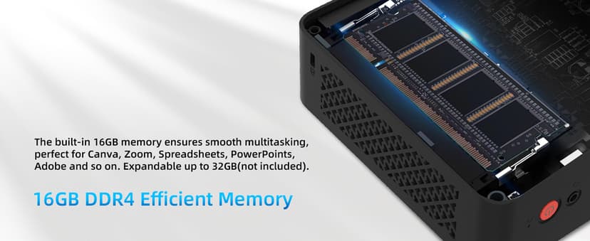 Mini PC, Intel 12th Alder Lake N100 (up to 3.4GHz), 16GB DDR4 RAM 512GB M.2 SSD Dual LAN, Mini Desktop Computers Windows 11, 4K Triple Display, Type-C, WiFi 6, BT 5.2, Micro PC for Home Office