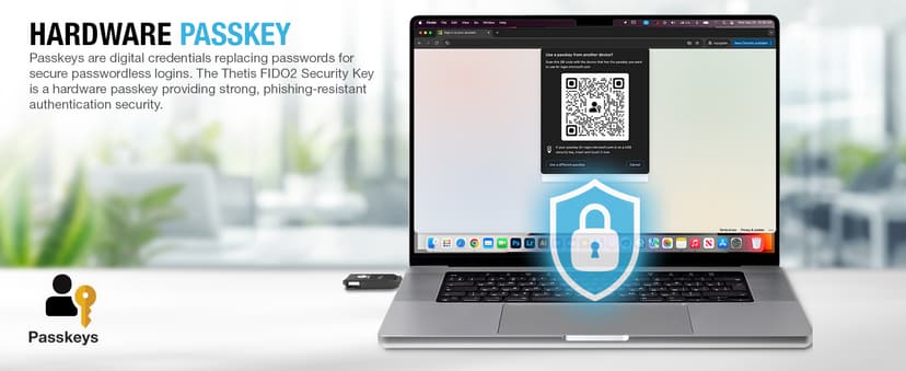 Thetis Pro FIDO2 Security Key, Two Factor Authentication NFC Security Key FIDO 2.0, Dual USB A Ports & Type C for Multi layered Protection (HOTP) in Windows/MacOS/Linux, Gmail, Facebook,Dropbox,Github