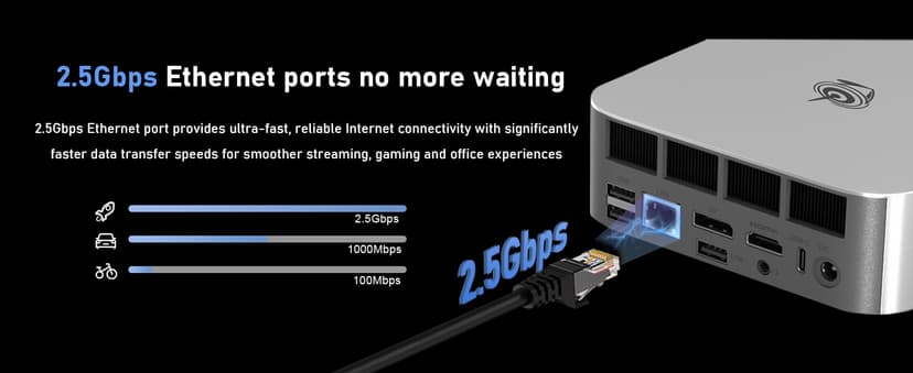 Beelink Mini PC, AMD Ryzen 7 8745HS(8C/16T, up to 4.9GHz), 24GB DDR5 RAM 1TB PCle4.0 SSD, SER8 Mini Computer Support 4K@144Hz, Tirple Display, HDMI+DP, WiFi6, BT5.2, USB4