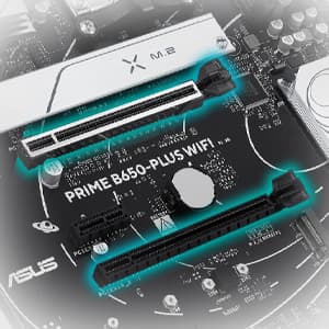 ASUS Prime B650-PLUS WiFi AMD B650 AM5 Ryzen™ Desktop 9000 8000 & 7000 ATX Motherboard, DDR5, PCIe 5.0 M.2, 2.5Gb LAN, WiFi 6E, HDMI™, SATA 6 Gbps, USB Type-C®, BIOS Flashback™, Thunderbolt™ 4 Header