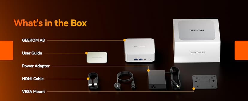 GEEKOM A8 AI Mini PC, AMD Ryzen 9 8945HS (up to 5.2GHz) Mini Computers, 32GB DDR5 5600MHz RAM&2TB PCIe 4.0 SSD, Windows 11 Pro Mini Desktop, AMD Ryzen AI/Radeon 780M/WiFi 6E/BT5.2/USB4/8K/Quad Display