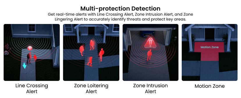 REOLINK New Version 12MP Smart Security System with AI Video Search, Person/Vehicle/Animal Detection Color & Infrared Night Vision, Two-Way Talk, 24/7 Recording, Perimeter Protection, RLK8-1200D4-A