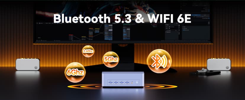 GEEKOM Mini PC AX8 Max, Dual 2.5G Lan AMD Ryzen 7 8745HS (Up to 4.9GHz, 3 Mode) Desktop Computers, Radeon 780M, 32GB DDR5 5600MHz RAM 1TB PCIe SSD, 2xUSB4/PD/WOL/8K 4 Display/Gaming/Business/Win11 Pro