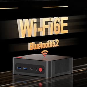 P4 Mini PC,AMD Ryzen 7 5700U(8C/16T, up to 4.3Ghz) 32GB DDR4 1TB NVMe SSD Mini Computers, Dual 2.5G LAN Ports, Dual NVMe Slots, Triple Display, WiFi 6, BT5.2
