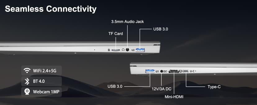 jumper 16 Inch Laptop, 4-Core N95 Processor, Up to 3.4Ghz, 16GB RAM, 640GB Storage,1200p FHD IPS Display, Windows 11 Computer, Office 365 1-Year Subscription, WiFi-6, 38Wh Battery.
