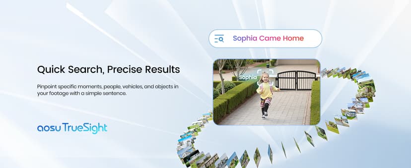 AOSU 4K Solar Security Cameras Wireless Outdoor, Expandable to 16TB (32GB Built-in) HomeCortex Home Security System + 6 Extra Solar Panel, AI Face Recognition & Behavior Detection, 6-Cam Kit