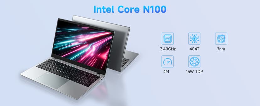 15.6 Inch Student Business Laptop Computer, 16GB RAM 512GB ROM, Intel N100 (Beat i5-7200U, Up to 3.4GHz), Windows 11 Pro with FHD IPS Display, WiFi 5, BT5, Type-C, HDMI, USB 3.2