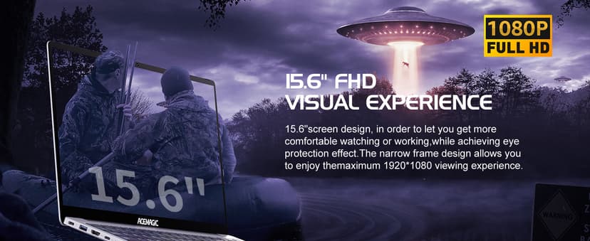 ACEMAGIC 2025 Laptop, Laptop Computer with Intel Quad-Core Processor(Up to 3.4GHz), 16GB DDR4 512GB SSD, Windows 11 Laptop, 15.6" IPS 1080P, Metal Shell, USB3.2, Long Battery Life