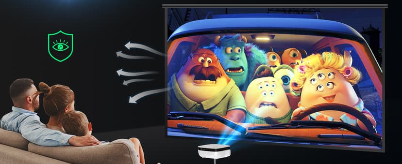 Outdoor Projector, Mini Projector for Home Theater, 1080P and 240" Supported Movie Projector 7500 L Portable Home Video Projector Compatible with Smartphone/TV Stick/PS4/PC/Laptop