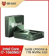 Bmax Mini PC B1 Pro Intel Gemini Lake N4000 (Up to 2.6GHz), 8GB LPDDR4 128GB eMMC Support M.2 SSD Expansion (512GB/2TB), 4K Dual Display 2.4G/5G WiFi & BT4.2 Mini Desktop Computer for Home/Office
