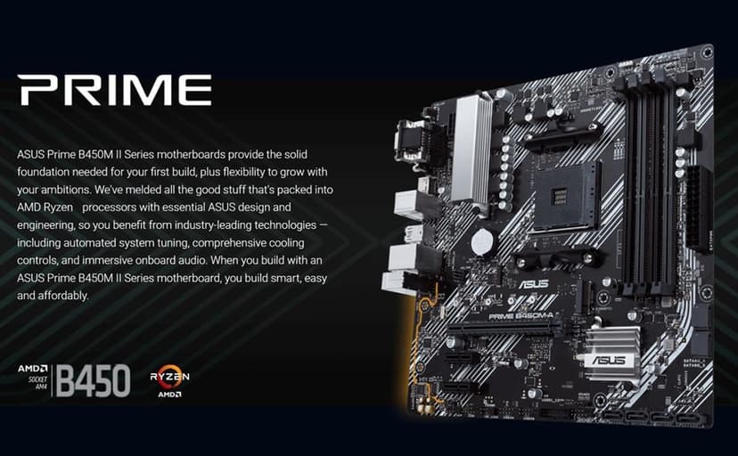 MICRO CENTER AMD Ryzen 5 5600 Desktop Processor with ASUS Prime B450M-A II AMD AM4 Micro ATX Motherboard