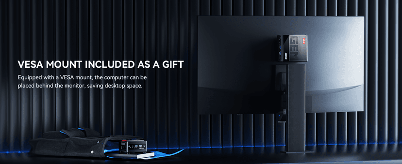 GEM10 Mini PC, AMD Ryzen 7 7840HS (8C/16T, up to 5.1GHz), 32GB RAM (6400MT/S) 1T SSD, Mini Computer, NVME*3,OCULINK+USB4+HDMI2.1, WiFi 6 2.5G LAN 8K Triple Display