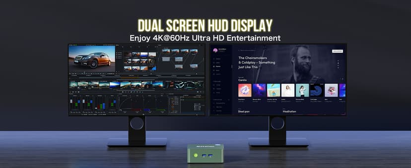 GMKtec Mini PC N150, G3 Plus Intel Twin Lake N150 (3.4GHz), 8GB DDR4 RAM 256GB PCIe M.2 SSD, Desktop Computer 4K Dual HDMI/USB3.2/WiFi 6/BT5.2/2.5G RJ45