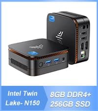 KAMRUI Mini PC, 16GB DDR4 RAM 512GB M.2 SSD, Mini Computer Intel Twin Lake N150 (Upgraded N100, 4 Cores, up to 3.6GHz), Desktop Computer Dual 4K, Ethernet, WiFi, Bluetooth for Business, Office, Home