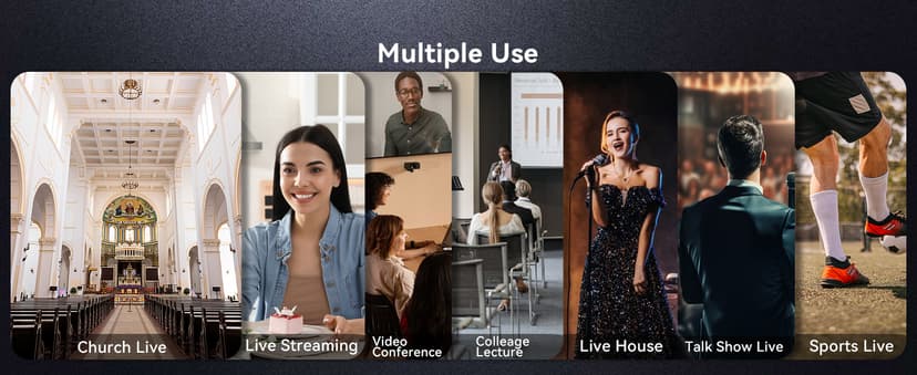 NDI AI Auto-Tracking IP PTZ Camera SDI/HDMI/USB3.0/LAN PoE 30X Optical + 16X Digital Zoom 1080P 60fps for Live Streaming Church Services Education Video Conference with OBS vMix and More