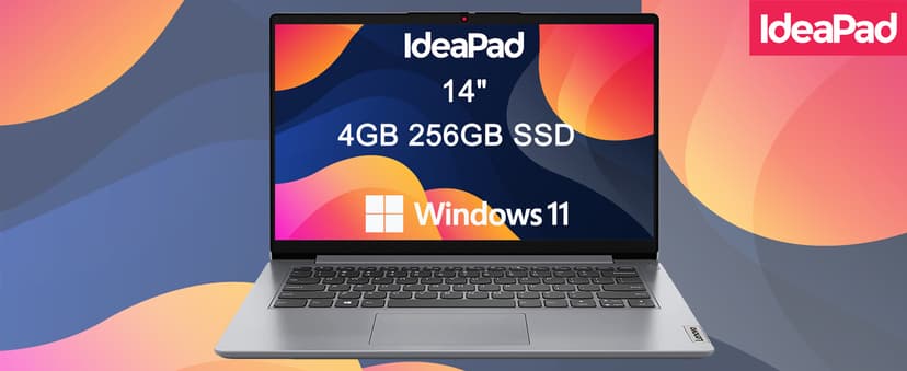 Lenovo IdeaPad Ultra Light Laptop for Student & Home (14" Anti-Glare, Intel Dual Core Processor, 4GB RAM, 128GB Storage (64GB+ 64GB SD)), 1 Year Office 365, Webcam, Wi-Fi 6, Win 11 Home in S, Grey