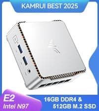 KAMRUI Essenx E2 Mini PC, 16GB RAM 1TB SSD Mini Computers,12th Alder Lake N97 (Beat N150, up to 3.6GHz) Micro PC, HDMI+DP1.4 Dual 4K UHD Small PC,Gigabit Ethernet,WiFi,BT,Home/Office Mini Desktop pc