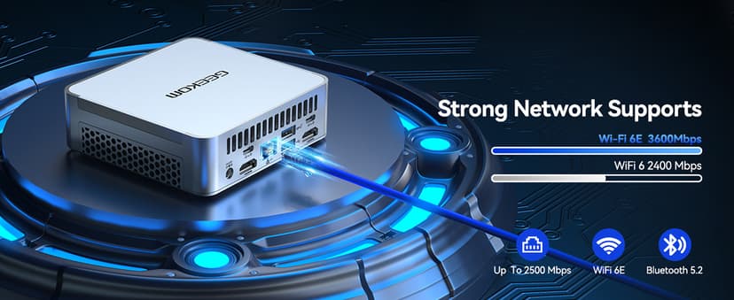 GEEKOM Mini PC XT13 Pro, with 13th Gen Intel i9-13900H Mini Computers(14 C/20T, Up to 5.4GHz) 32GB DDR4/2TB PCIe Gen 4 SSD Windows 11 Pro Support USB 4.0/2.5G LAN/8K/Quad Displays/Wi-Fi 6E/BT5.2