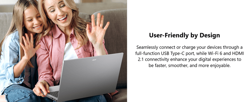 acer Aspire Go 15 AI Ready Laptop, 15.6" FHD (1920 x 1080) IPS Display, AMD Ryzen 7 5825U, AMD Radeon Graphics, 16GB DDR4, 512GB PCIe Gen4 SSD, Wi-Fi 6, Windows 11 Home, AG15-42P-R3NB