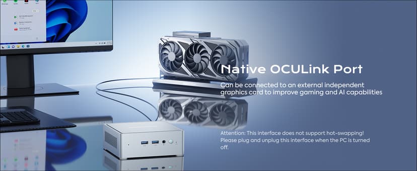 MINISFORUM NAB9 Plus Mini PC Intel Core i9-12900HK(14C/20T), 32GB RAM 1TB SSD, HDMI+DP+USB4(PD) Video Outputs Mini Computers, OCuLink Port, 2X 2.5G LAN Port Intel Iris Xe Graphics Desktop Computer