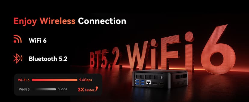 KAMRUI Mini Gaming PC, E3B 16GB RAM 512GB SSD Mini PC AMD Ryzen 5 7430U Micro Desktop Computers (Max 4.3GHz,6C/12T, Beat 5650U), Small Computer Support WiFi 6, BT5.2, Triple Display for Office Home