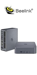 Beelink SER5 MAX Mini PC,AMD Ryzen7 6800U(8C/16T,up to 4.7GHz),Mini Computer 32GB LPDDR5 RAM 500GB M.2 SSD Graphics 12core 2200MHz,Support 4K Triple Display/HDMI+DP+Type-C/Wifi6/BT5.2/1000M LAN/USB3.2