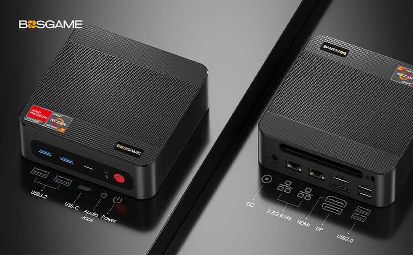 P4 Mini PC,AMD Ryzen 7 5700U(8C/16T, up to 4.3Ghz) 32GB DDR4 1TB NVMe SSD Mini Computers, Dual 2.5G LAN Ports, Dual NVMe Slots, Triple Display, WiFi 6, BT5.2