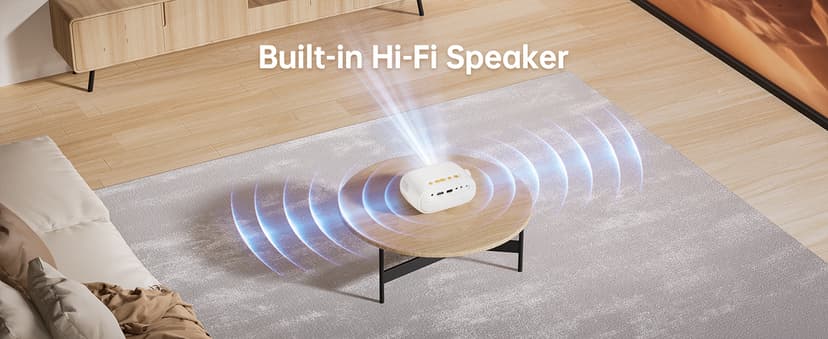 ARTSEA Mini Portable Projector for iPhone - HD 1080P Support Pico Movie Projector to Watch Cartoon, Phone Projector Compatible with HDMI, USB, TV Stick, Laptop, iOS and Android