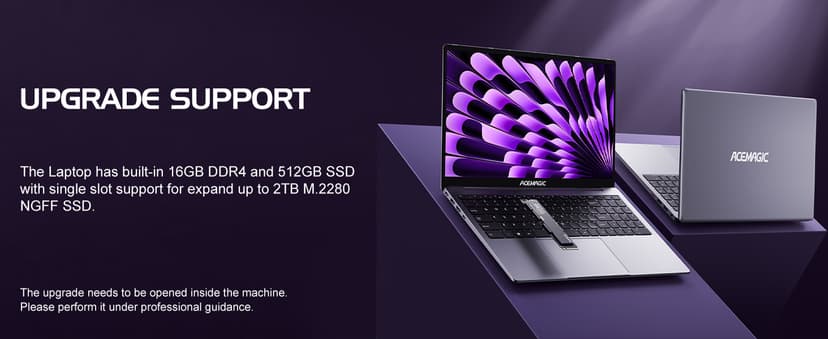 ACEMAGIC 2025 Laptop, Laptop Computer with Intel Quad-Core Processor(Up to 3.4GHz), 16GB DDR4 512GB SSD, Windows 11 Laptop, 15.6" IPS 1080P, Metal Shell, USB3.2, Long Battery Life