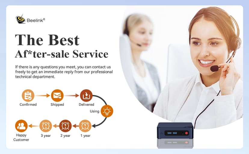 Beelink Mini PC, Mini S13 Mini Computer Intel Twin Lake N150(up to 3.6GHz), Desktop Computers 16G DDR4 RAM 500G NVMe SSD, Small PC 4K UHD HDMI/Wifi6/BT5.2 for Office/Home/HTPC/2.5G*2