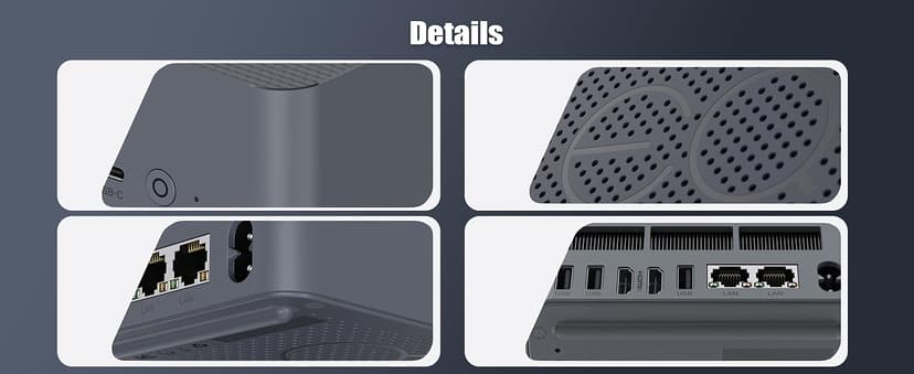 Beelink EQi12 Mini PC, Intel Core i5-12450H Processor (8C/12T, up to 4.4GHz), 16G DDR4 RAM 500GB M.2 2280 PCle 4.0x4 SSD, Mini Computer Support 4K@60Hz Dual Screen Display/WiFi6/BT5.2