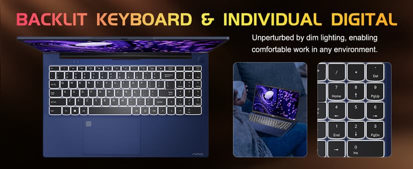 NIMO 15.6 FHD Student Laptop, 16GB RAM, 1TB SSD, Intel Pentium Quad-Core N100(Beat to i3-1115G4, Up to 3.4GHz), 2 Years Warranty, Backlit Keyboard, Fingerprint, Win 11, Rose Gold