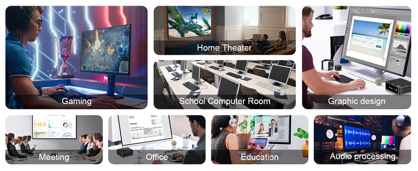 Beelink Mini PC, AMD Ryzen 7 6800U(up to 4.7GHz), 32GB LPDDR5 1TB PCIe4.0, Radeon 680M Graphics Triple 4K Display, Wi-Fi 6/BT5.2, Office Mini Desktop Computer