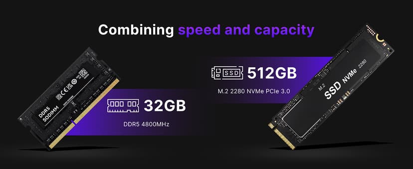 P2 Plus Mini PC, Intel i7 12700H Mini Desktop Computers, 32GB DDR5, 512GB NVMe, with Thunderbolt 4&Dual Gigabit Ethernet Ports, 4K Triple Display, Wi-Fi 6E, Bluetooth 5.2