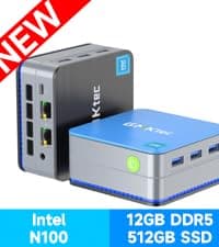 GMKtec Mini PC Intel N150 (Turbo 3.6GHz) 16GB DDR4 1TB PCIe M.2 NVMe SSD, Intel i226-V Desktop Computer 4K Dual HDMI Display/4x USB3.2/WiFi 6/BT5.2/RJ45 Ethernet Nucbox G3 Plus