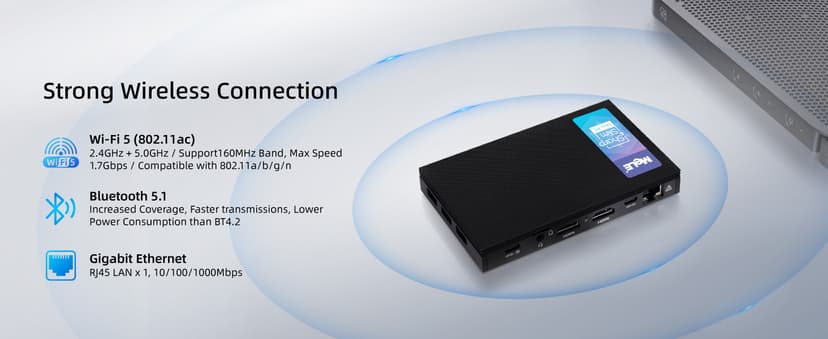 MeLE Mini PC Quieter 4C - 12th Gen N100, Fanless PC, 16GB Memory, 512GB Storage,with Windows 11 Pro, 2.4/5G Wi-Fi, Full-Functional USB-C, 4K Triple Display Desktop