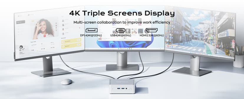 MINISFORUM NAB9 Plus Mini PC Intel Core i9-12900HK(14C/20T), 32GB RAM 1TB SSD, HDMI+DP+USB4(PD) Video Outputs Mini Computers, OCuLink Port, 2X 2.5G LAN Port Intel Iris Xe Graphics Desktop Computer