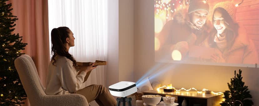 Outdoor Projector, Mini Projector for Home Theater, 1080P and 240" Supported Movie Projector 7500 L Portable Home Video Projector Compatible with Smartphone/TV Stick/PS4/PC/Laptop